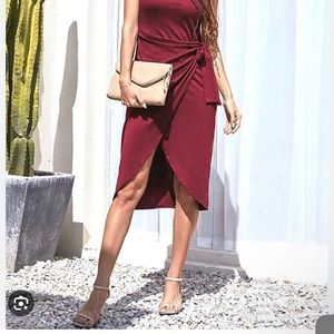 Express Maroon wrap dress from